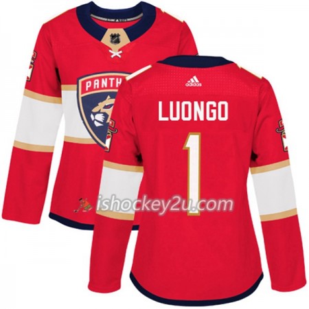 Dame NHL Florida Panthers Trøje Roberto Luongo 1 Adidas 2017-2018 Rød Authentic